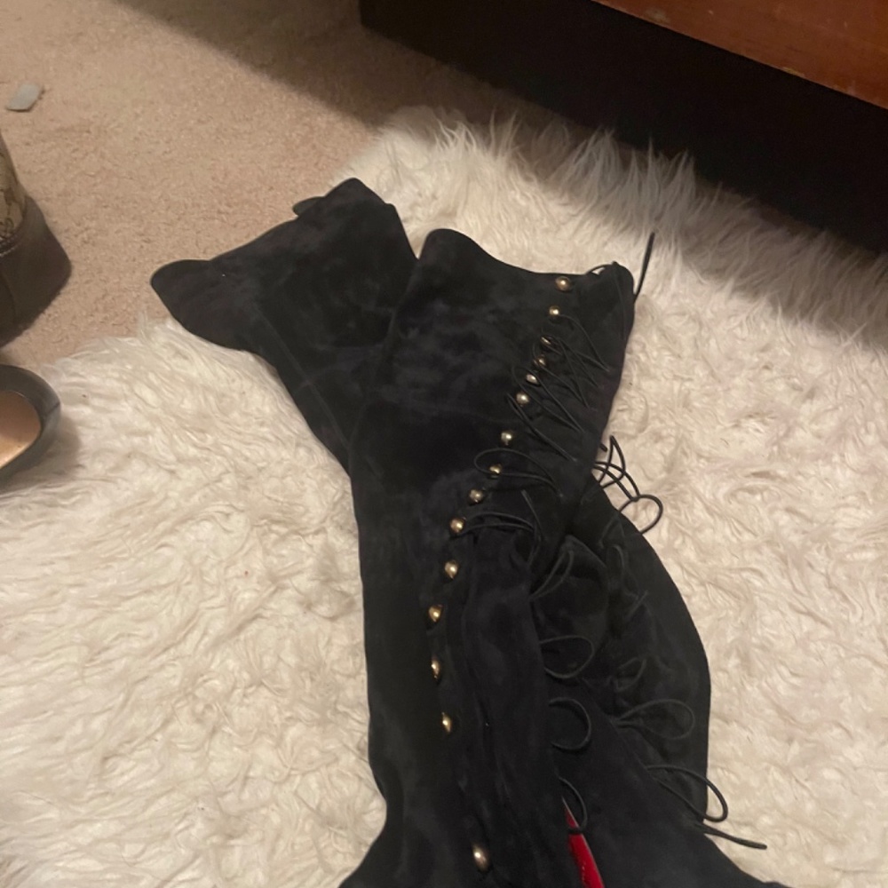 Christian louboutin designer thigh boots Authentic Christian Louboutin designer